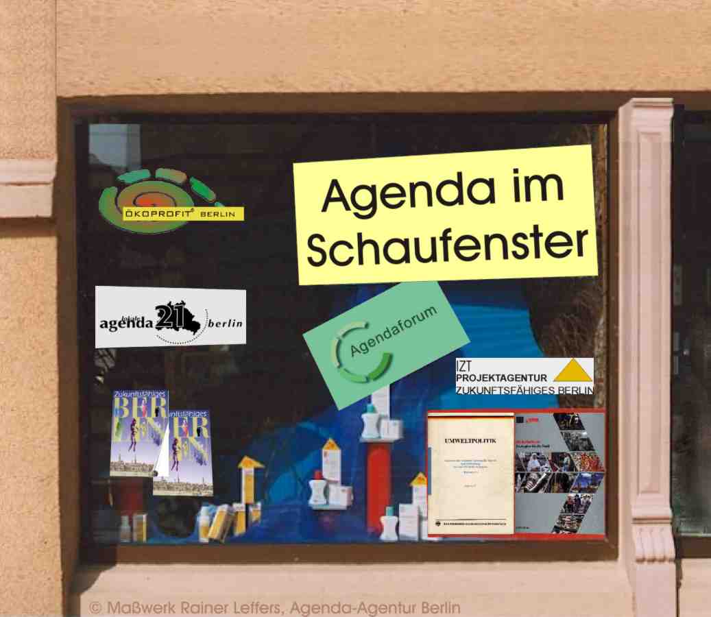 Agenda im Schaufenster